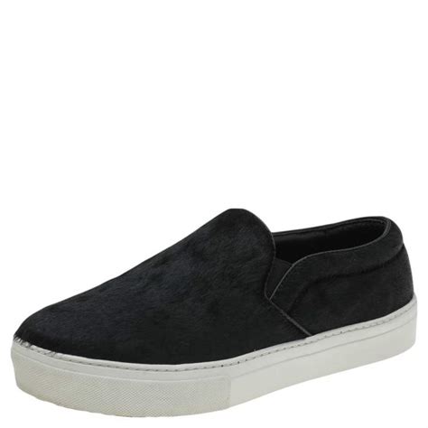 celine black pony hair sneakers|Celine Black Pony Hair Slip On Sneakers .